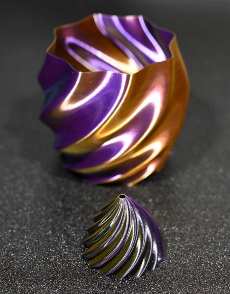 Tri-Color (Dreifarbig) Silk PLA (Hersteller: Smart Print) | 1kg | 1.75mm | Schwarz - Lila - Gold