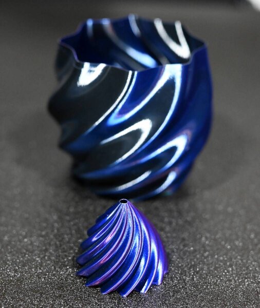 Tri-Color (Dreifarbig) Silk PLA (Hersteller: Smart Print) | 1kg | 1.75mm | Schwarz - Lila - Blau