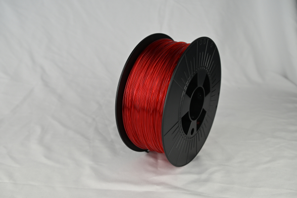 PETG Filament | &Oslash; 1,75mm | Sonderposten/Kiloware | Made in Europa | Rot transparent | 0,75kg