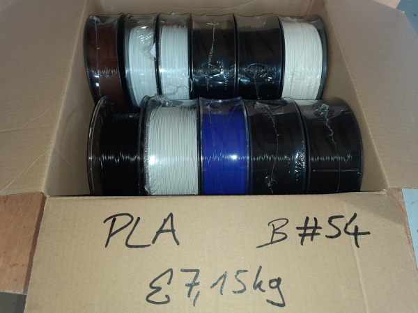 PLA B-Ware Box #54: 7.15kg PLA gemischte Farben - Made in Europe