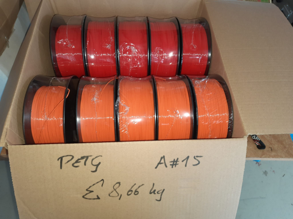 PETG Box #A15: 8.66kg PETG gemischte Farben &Oslash; 1,75mm - Made in Europe
