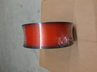 300kg (300 Spulen) PLA rot transparent, 10&euro;/kg (netto 8,40&euro;/kg), 1.75mm, Made in Europa (Hersteller MCPP)